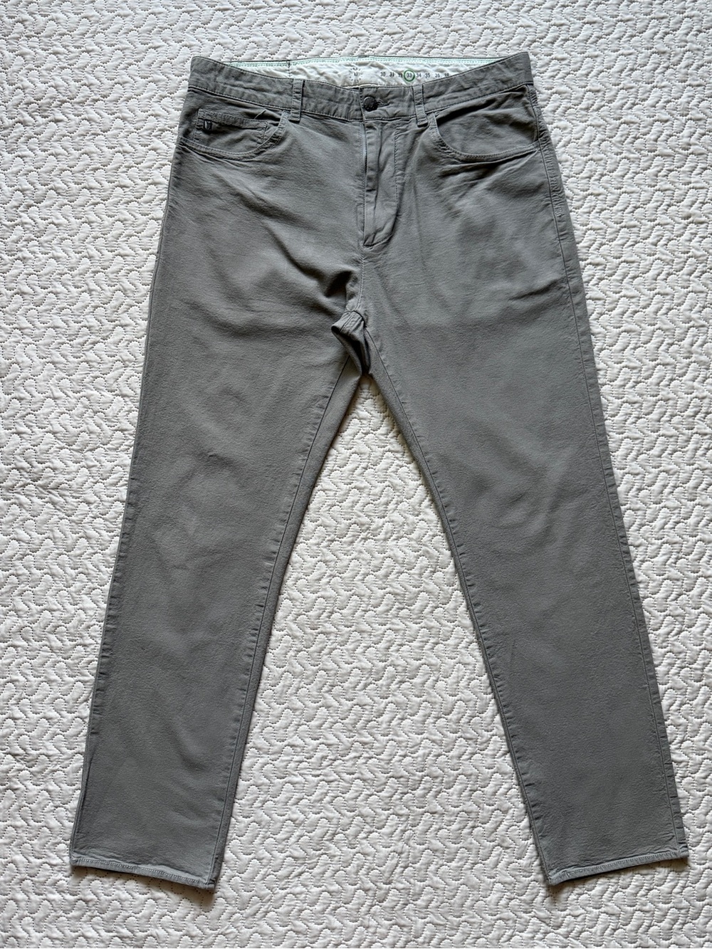Linksoul Men’s 33x28 Gray 5-Pocket Stretch Pants Cotton Blend Golf Casual